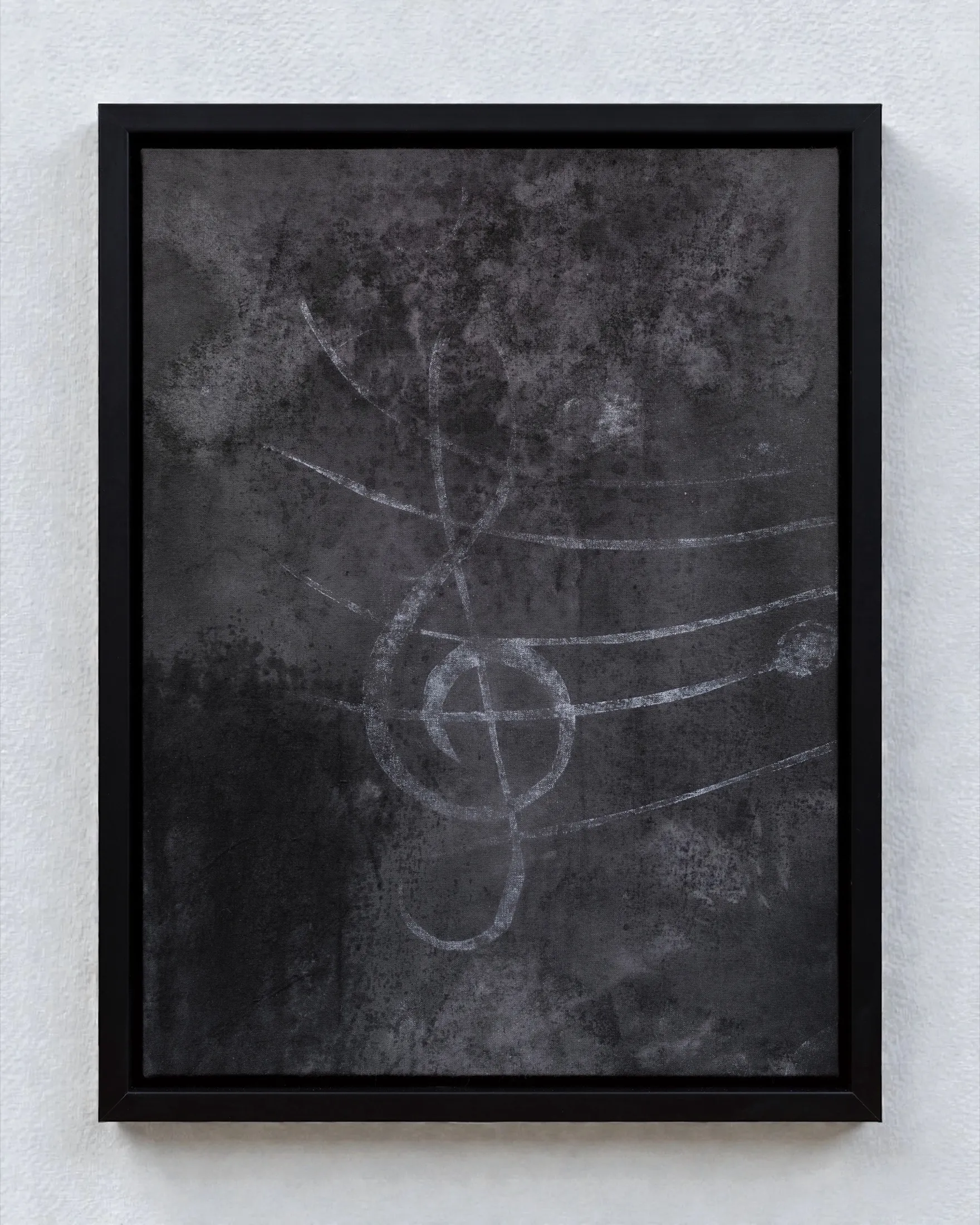 Black Treble — 2025, Ink transfer on fabric, 40 × 30 × 4 cm, by Taka Kono