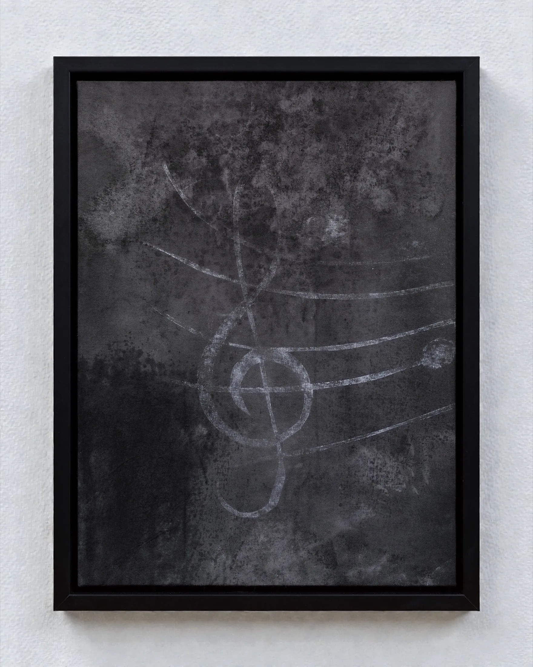 Black Treble — 2025, Ink transfer on fabric, 40 × 30 × 4 cm, by Taka Kono
