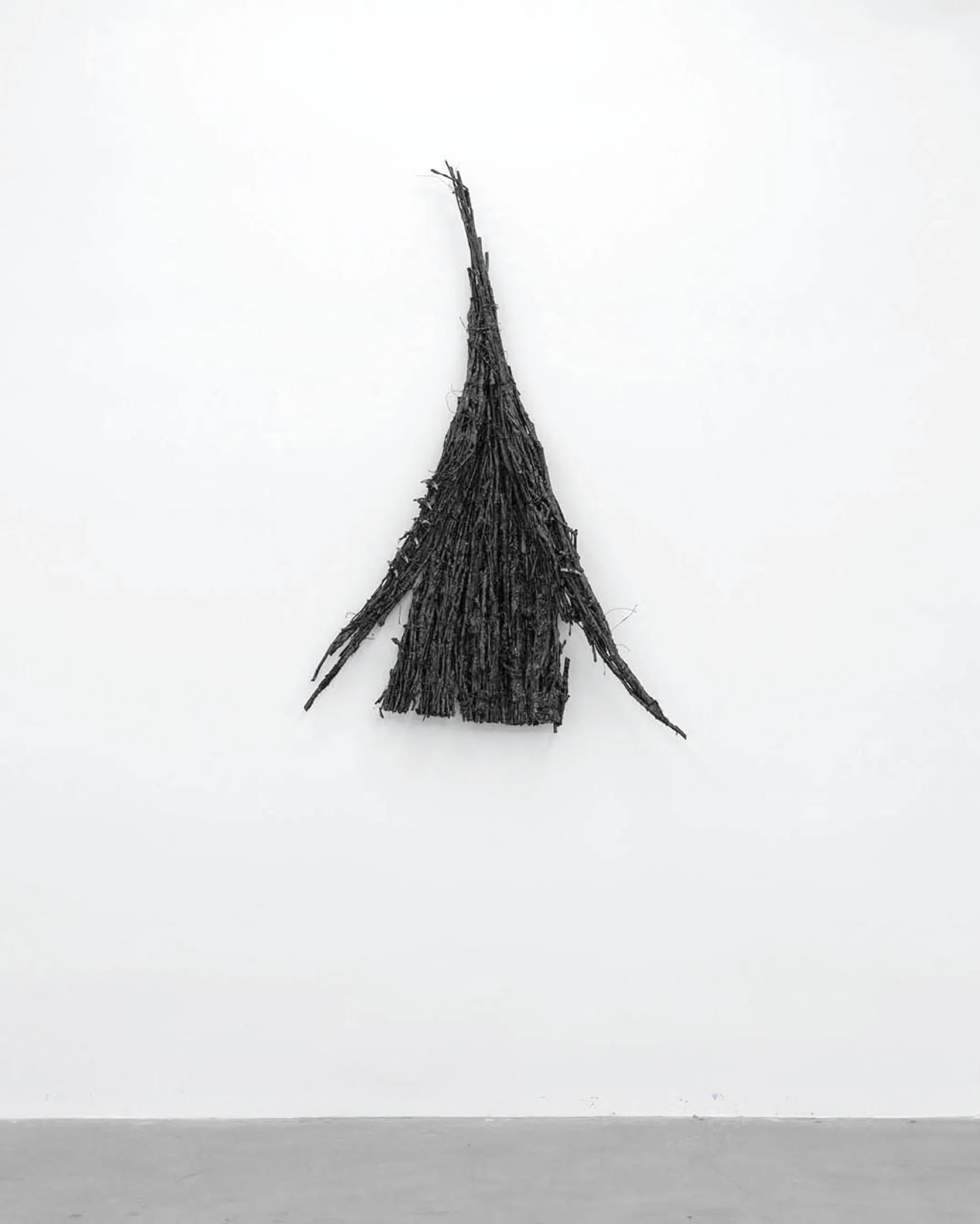 Godsend (energy drain 3) — 2023, Fabric, wood, plaster, dye, ropes, epoxy resin, cement, nails, tin, 130 × 90 cm, by Taka Kono
