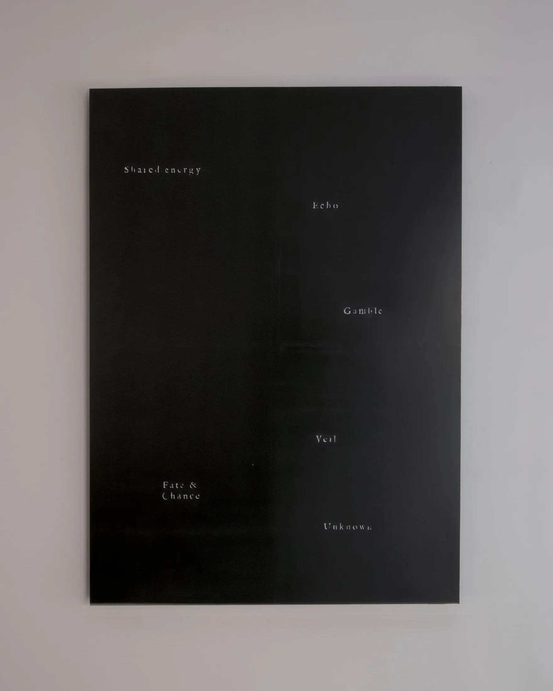 Séance situation map 3 — 2024, Alloy embedded in wood panel, 140 × 100 cm, by Taka Kono